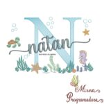 Matriz de Bordado Fundo do Mar Natan