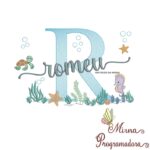 Matriz de Bordado Fundo do Mar Romeu