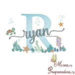 Matriz de Bordado Fundo do Mar Ryan