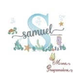 Matriz de Bordado Fundo do Mar Samuel