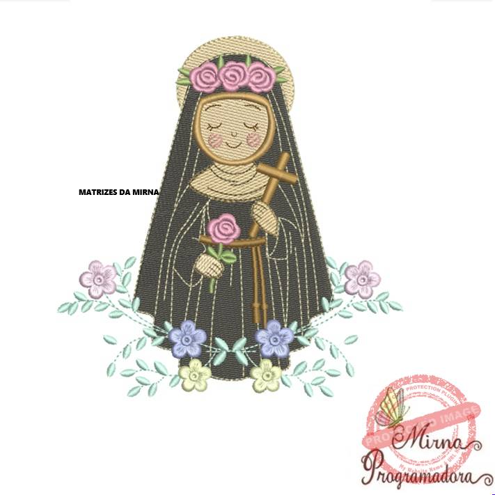 matriz de bordado santa rita de cassia Matriz de Bordado Santinha Rita de Cassia - Imagem 1