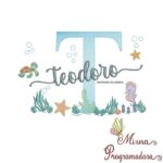 Matriz de Bordado Fundo do Mar Teodoro