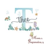 Matriz de Bordado Fundo do Mar Theo