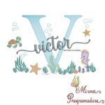 Matriz de Bordado Fundo do Mar Victor