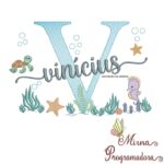 Matriz de Bordado Fundo do Mar Vinícios