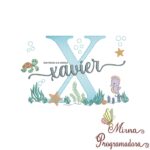 Matriz de Bordado Fundo do Mar Xavier