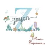 Matriz de Bordado Fundo do Mar Zayon