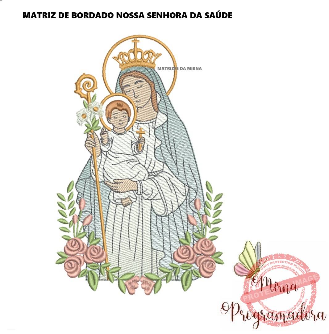 matariz de bordado nossa senhora da saude1 matriz de bordado Nossa Senhora da Saúde - Imagem 1