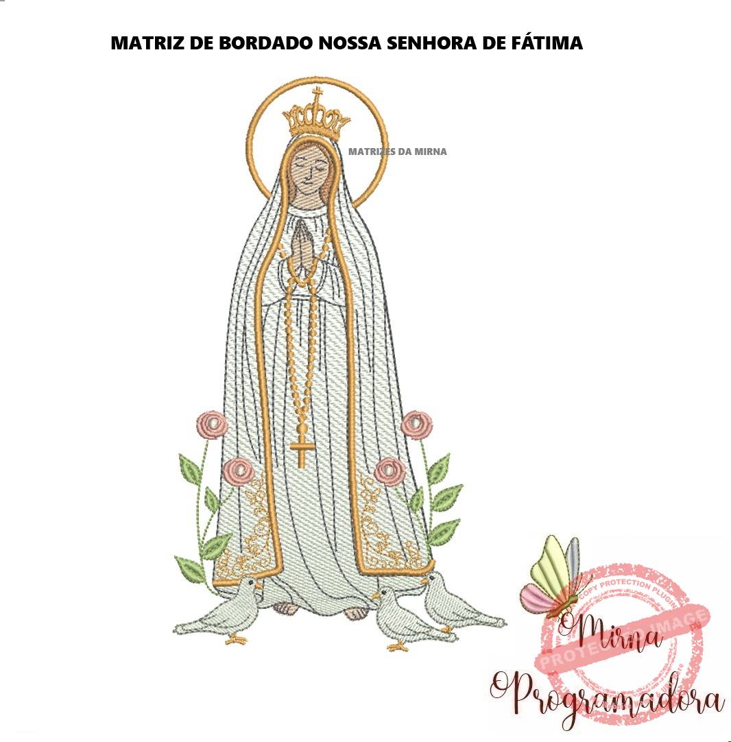 matariz de bordado nossa senhora de fatima1 matriz de bordado nossa Senhora de Fatima - Imagem 1
