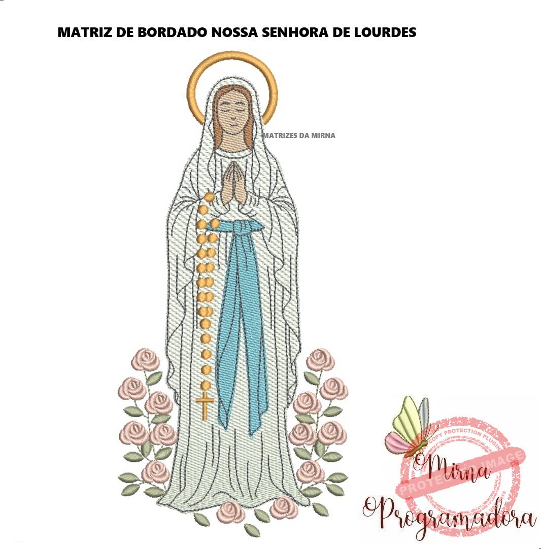 matariz de bordado nossa senhora de lourdes1 matriz de bordado nossa Senhora de Lourdes - Imagem 1