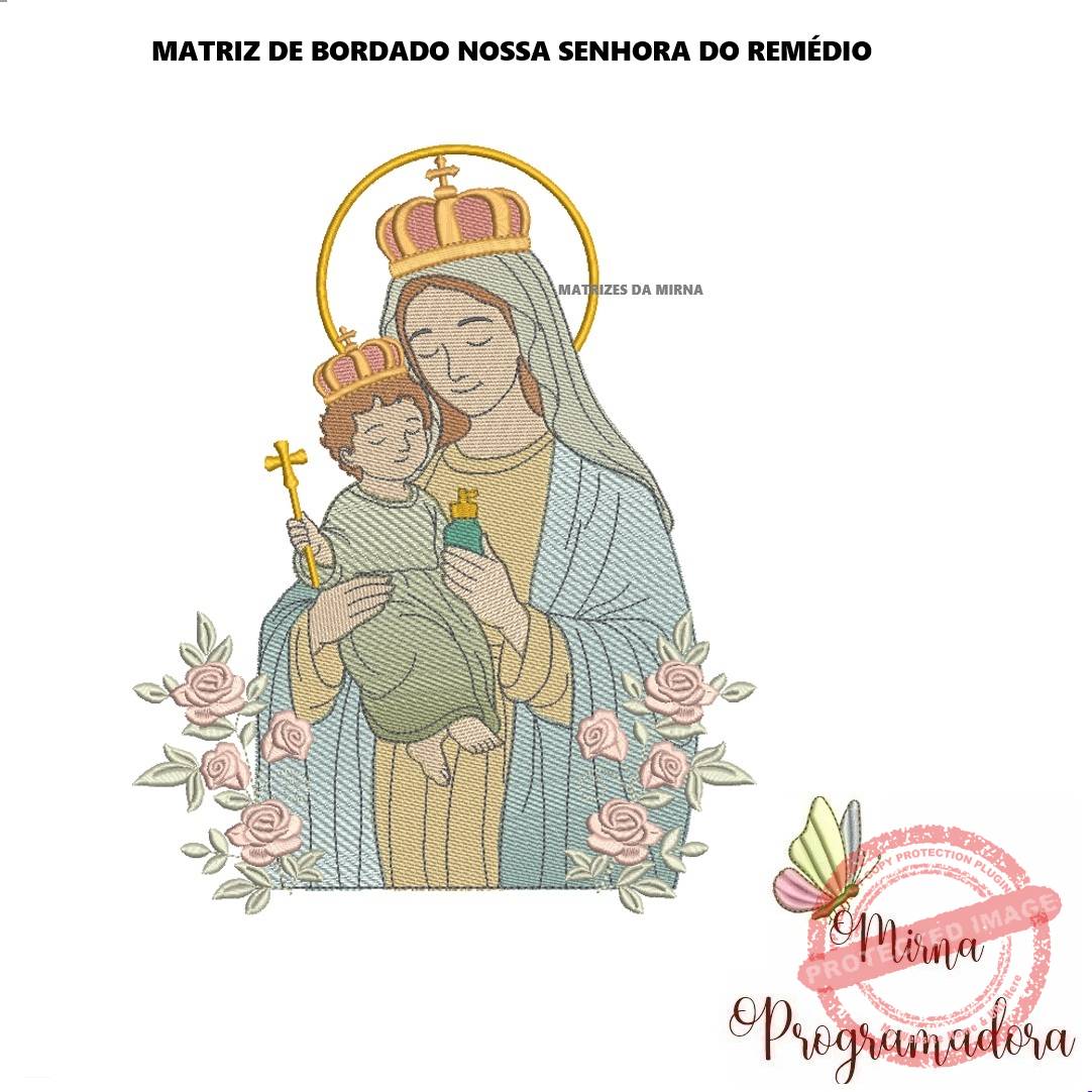 matariz de bordado nossa senhora dos remedios1 matriz de bordado nossa Senhora dos Remédios - Imagem 1