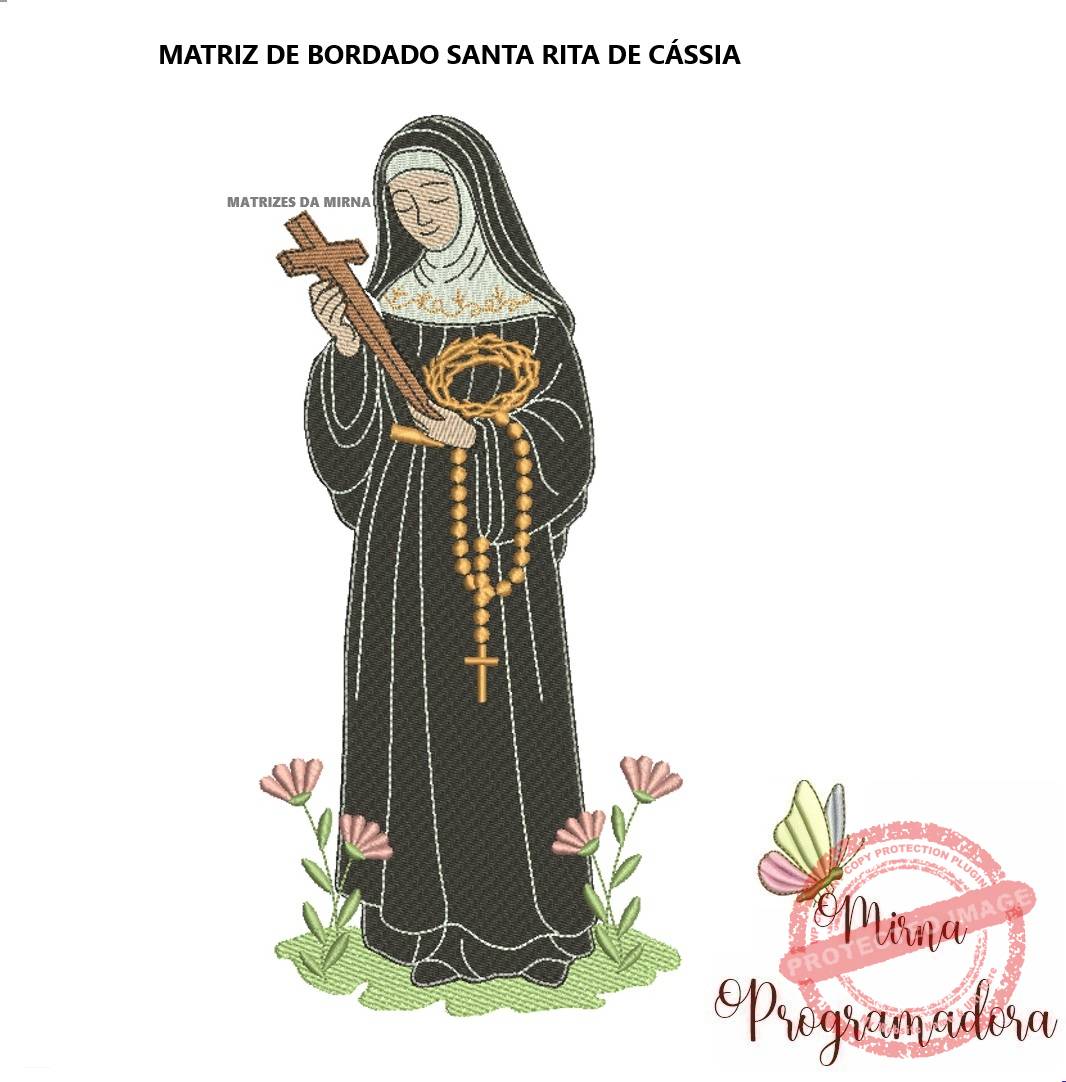 matariz de bordado santa rita de cassia1 matriz de bordado Santa Rita de Cassia - Imagem 1
