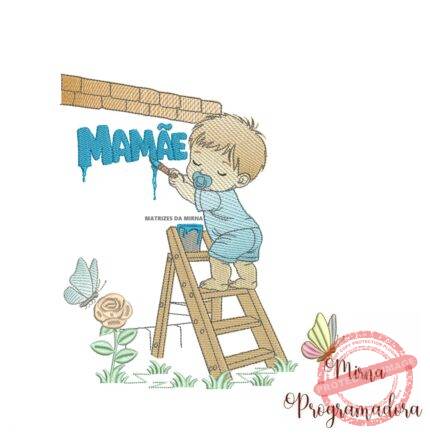 matriz-de-bordado-bebe-pintando-mamae