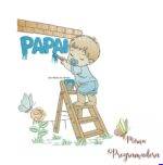 matriz-de-bordado-bebe-pintando-papai