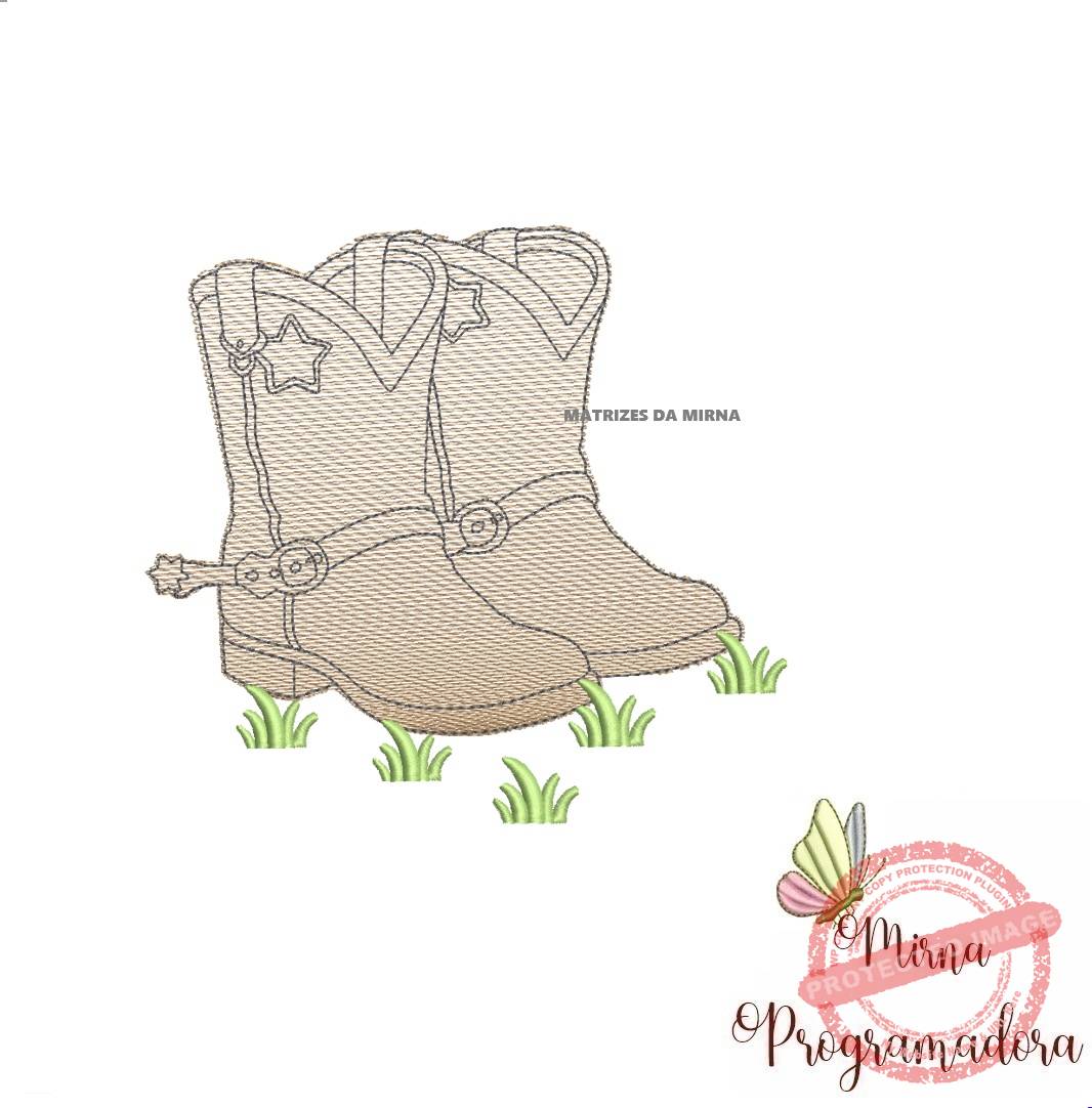 matriz de bordado bota matriz de bordado Bota Menino - Imagem 1