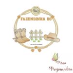matriz de bordado moldura Bota Chapéu Fazendinha Menino