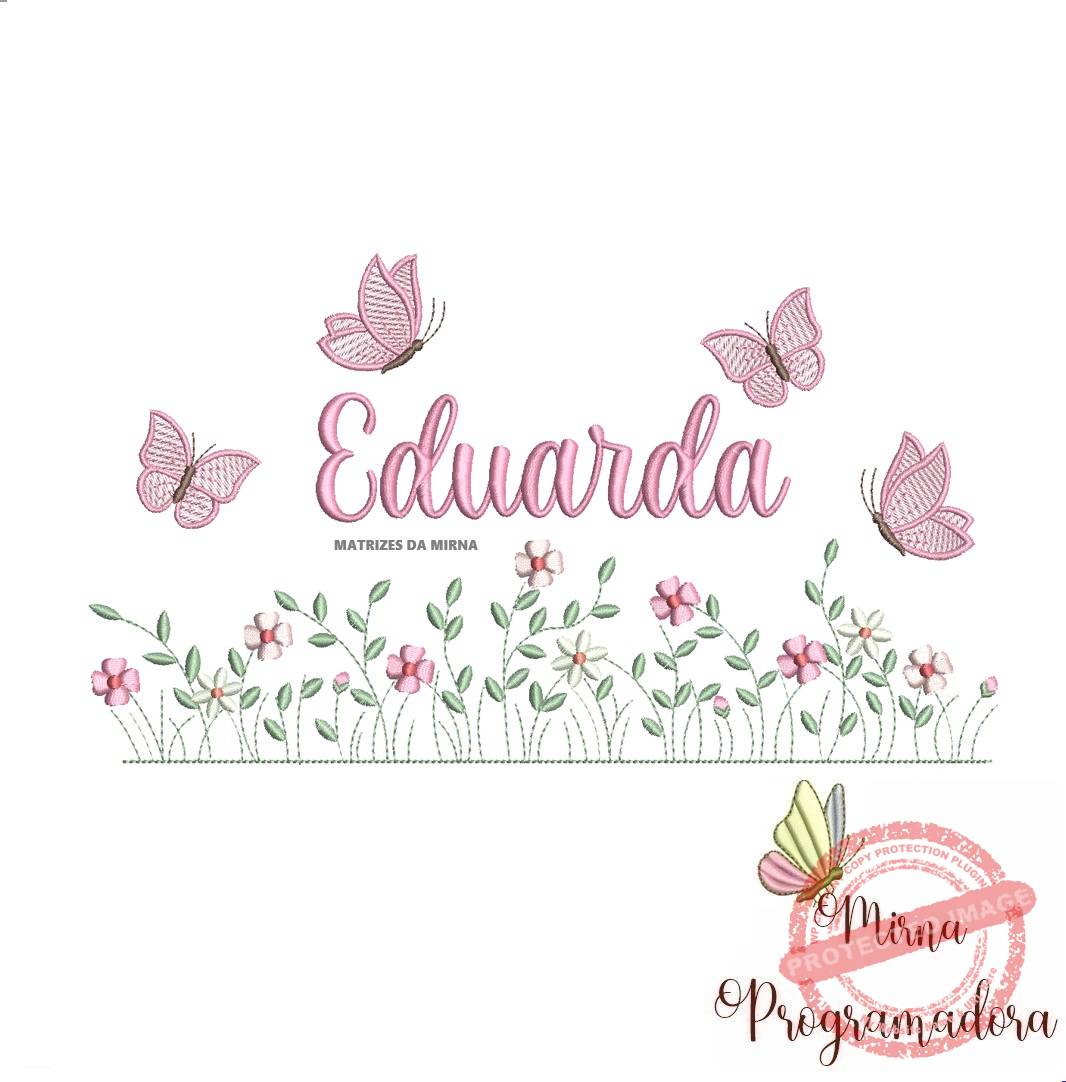 matriz de bordado jardim flores eduarda matriz de bordado Eduarda - Imagem 1