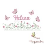 matriz de bordado Jardim Flores Helena
