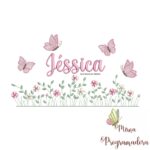 matriz de bordado Jardim Flores Jéssica