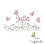 matriz de bordado Jardim Flores Julia