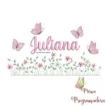 matriz de bordado Jardim Flores Juliana