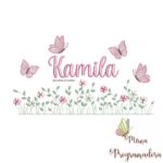 matriz de bordado Jardim Flores Kamila