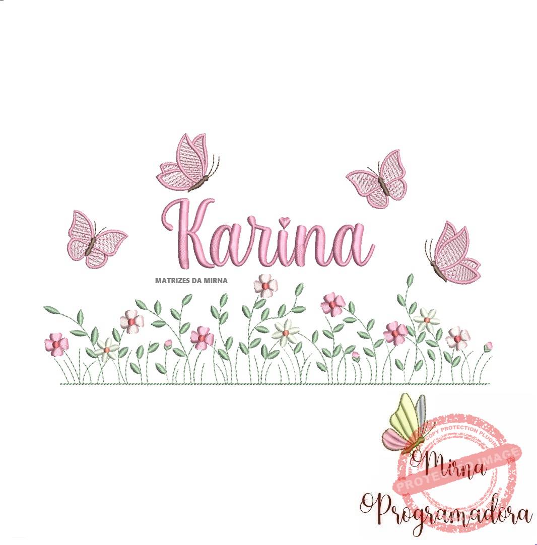 matriz de bordado jardim flores karina matriz de bordado Jardim Flores Karina - Imagem 1