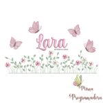 matriz de bordado Jardim Flores Lara