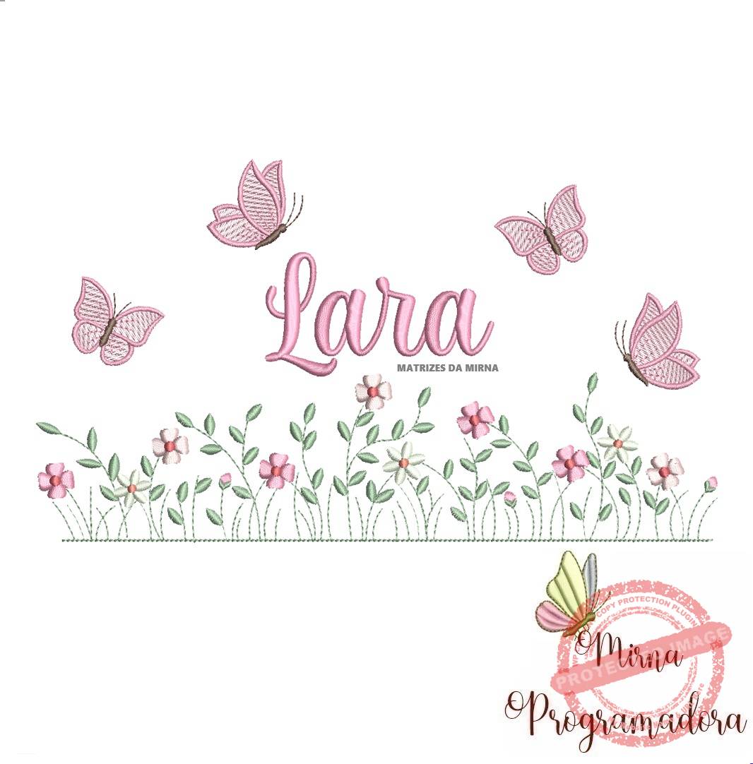 matriz de bordado jardim flores lara matriz de bordado Jardim Flores Lara - Imagem 1