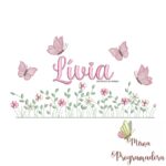 matriz de bordado Jardim Flores Lívia