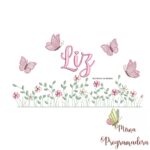 matriz de bordado Jardim Flores Liz