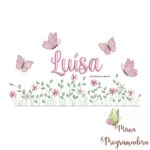 matriz de bordado Jardim Flores Luísa