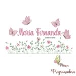 matriz de bordado Jardim Flores Maria Fernanda