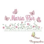 matriz de bordado Jardim Flores Maria Flor