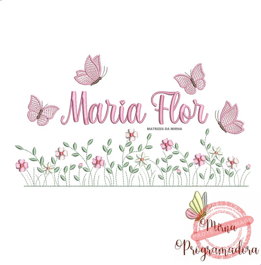 matriz de bordado jardim flores maria flor matriz de bordado Jardim Flores Maria Flor - Imagem 1