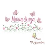 matriz de bordado Jardim Flores Maria Luiza