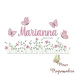 matriz de bordado Jardim Flores Marianna