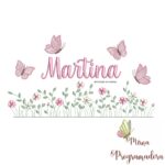 matriz de bordado Jardim Flores Martina