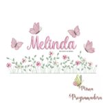 matriz de bordado Jardim Flores Melinda