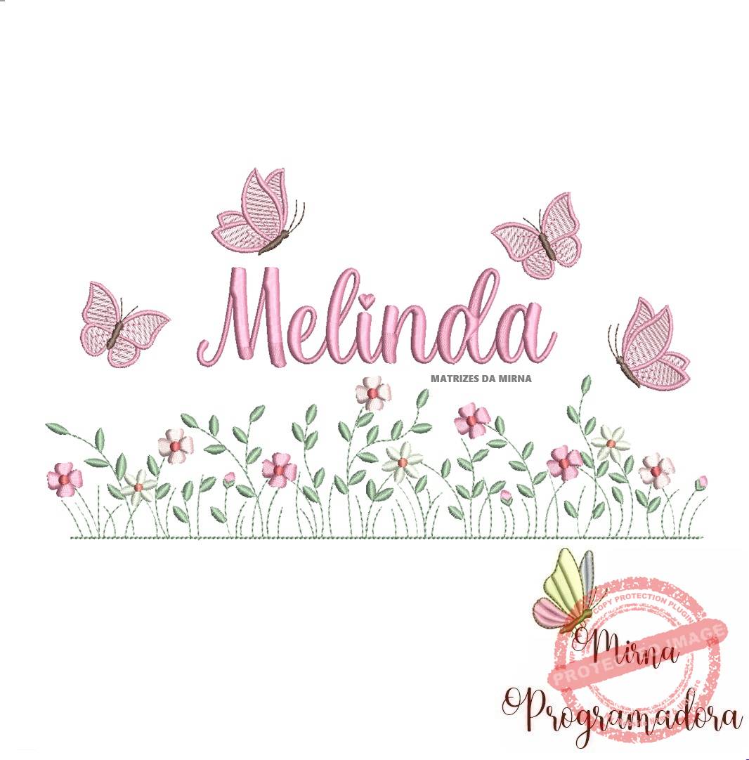 matriz de bordado jardim flores melinda matriz de bordado Jardim Flores Melinda - Imagem 1