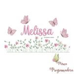 matriz de bordado Jardim Flores Melissa