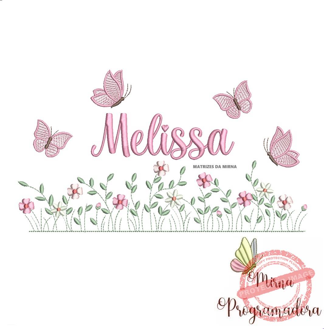 matriz de bordado jardim flores melissa matriz de bordado Jardim Flores Melissa - Imagem 1