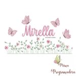 matriz de bordado Jardim Flores Mirella