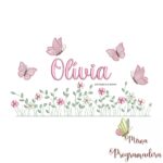 matriz de bordado Jardim Flores Olívia