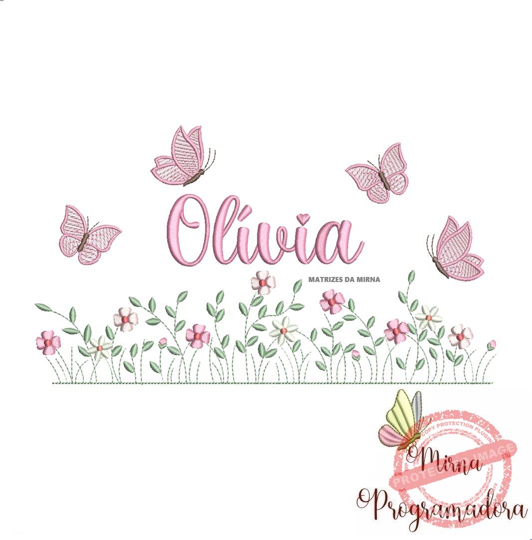 matriz de bordado jardim flores olivia matriz de bordado Jardim Flores Olívia - Imagem 1