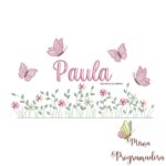 matriz de bordado Jardim Flores Paula