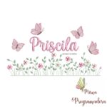 matriz de bordado Jardim Flores Priscila