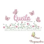 matriz de bordado Jardim Flores Queila
