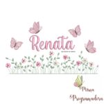 matriz de bordado Jardim Flores Renata