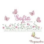 matriz de bordado Jardim Flores Sofia
